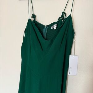 Reformation Juliette Dress in Emerald